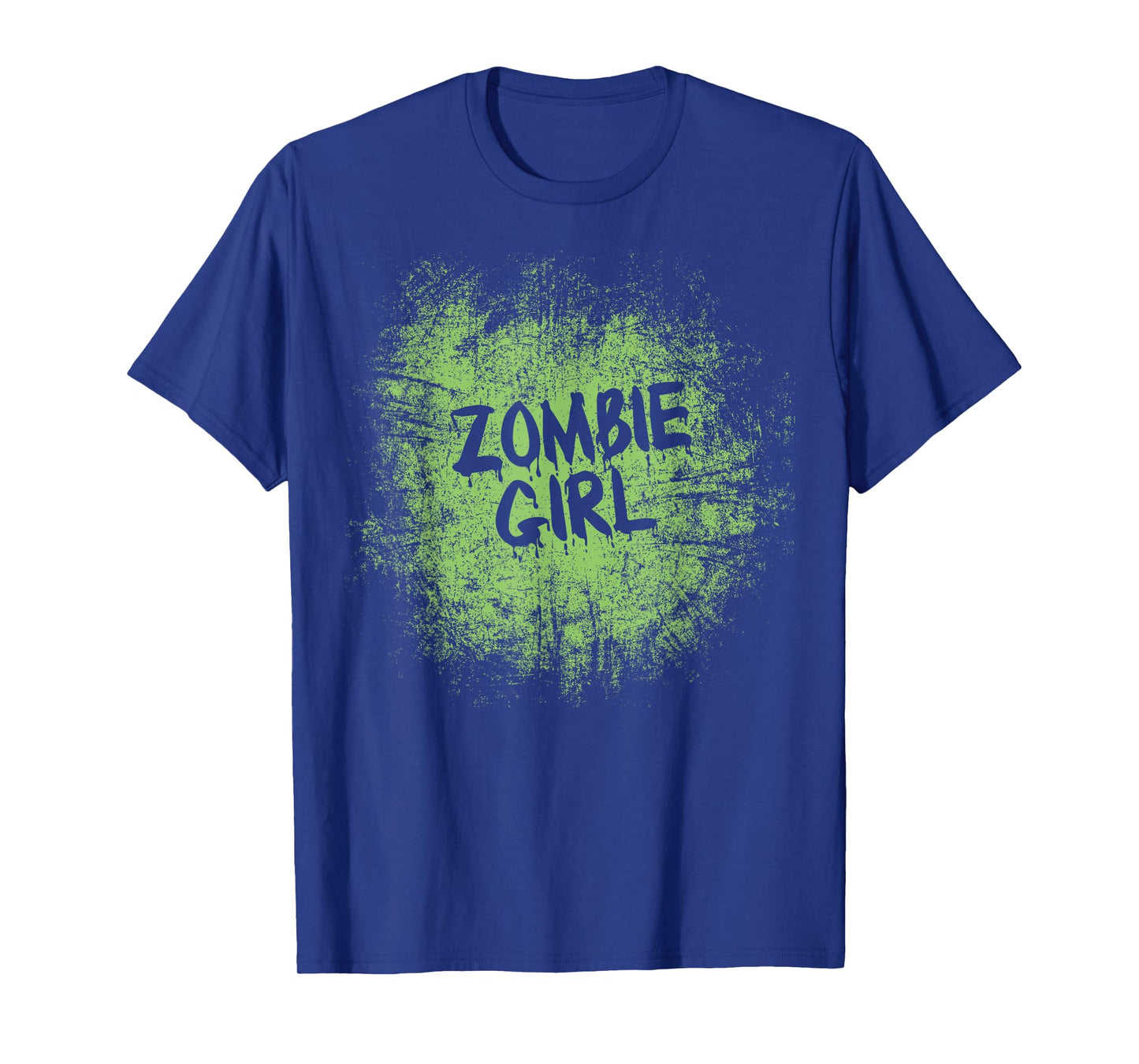 Zombie girl cool lazy halloween costume zombies family girls T-Shirt