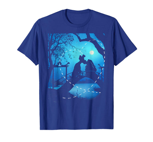 Disney The Lady and The Tramp Night Time Silhouette T-Shirt