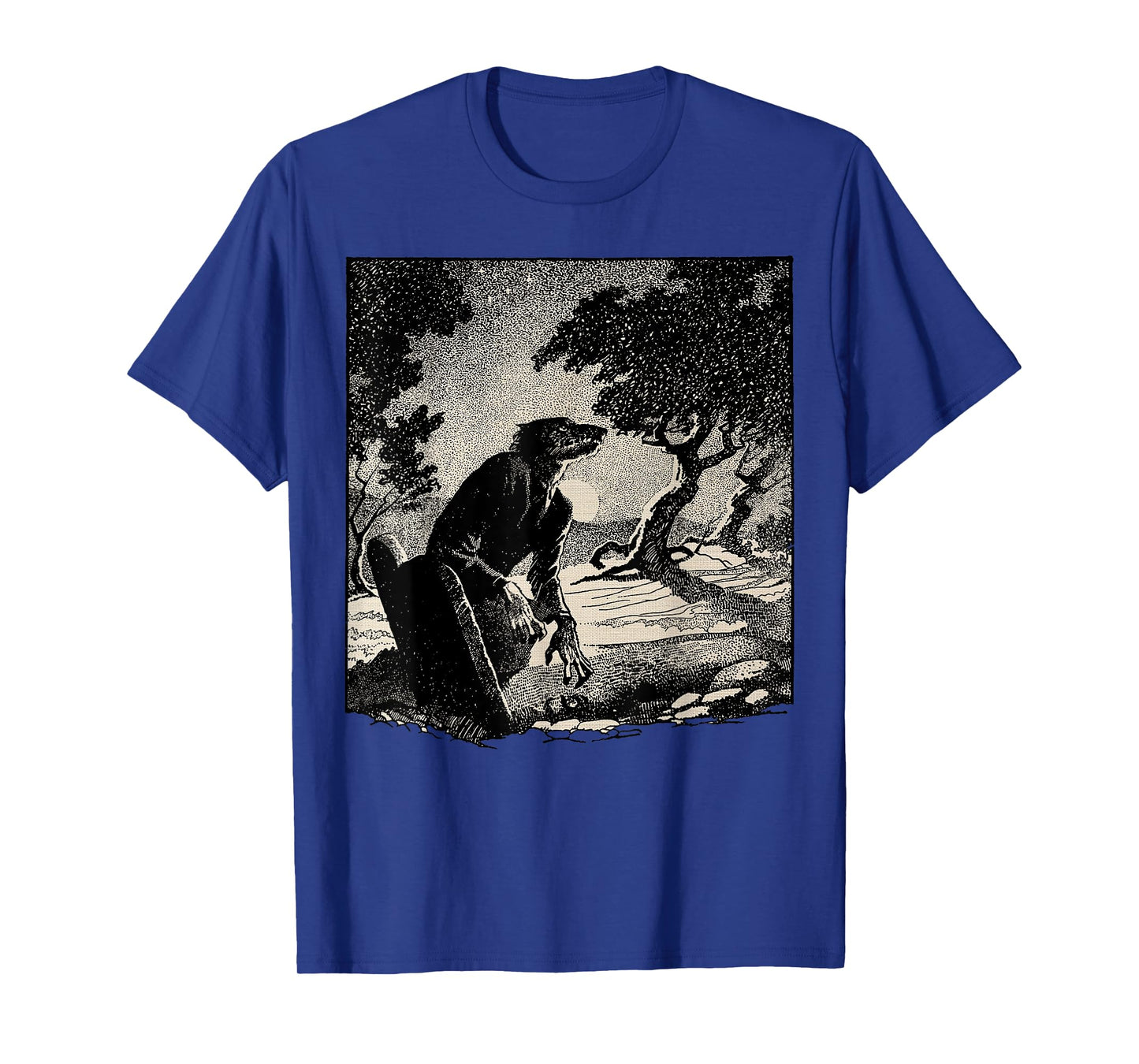 Cemetery Halloween Monster Vintage Horror Movie Werewolf T-Shirt