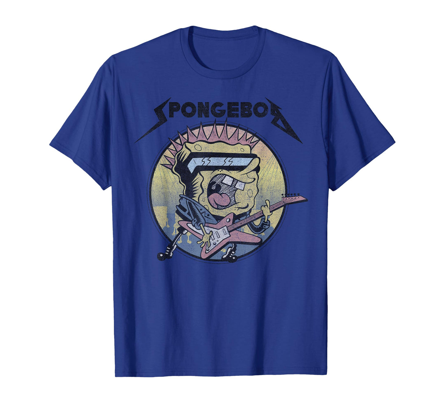 SpongeBob SquarePants Heavy Metal Rock Short Sleeve T-Shirt