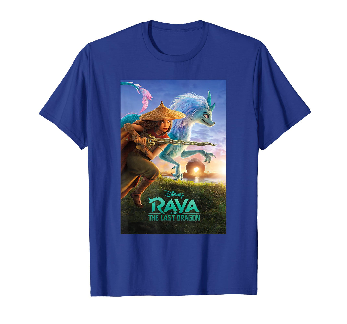 Disney Raya and The Last Dragon Movie Poster T-Shirt