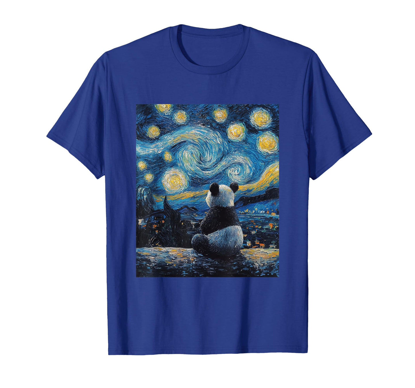 Cute Panda Bear - Van Gogh Style - Starry Night Graphic T-Shirt