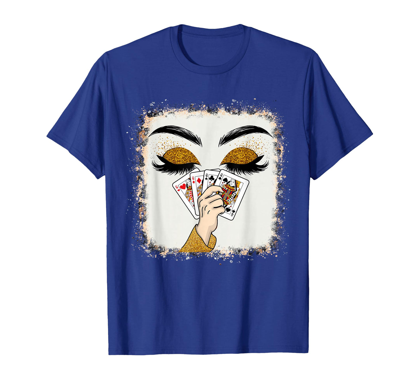 Womens All Queens Playing Her Hand Card Game Casino T-Shirt