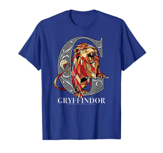 Harry Potter Mosaic Gryffindor with Lion T-Shirt Small