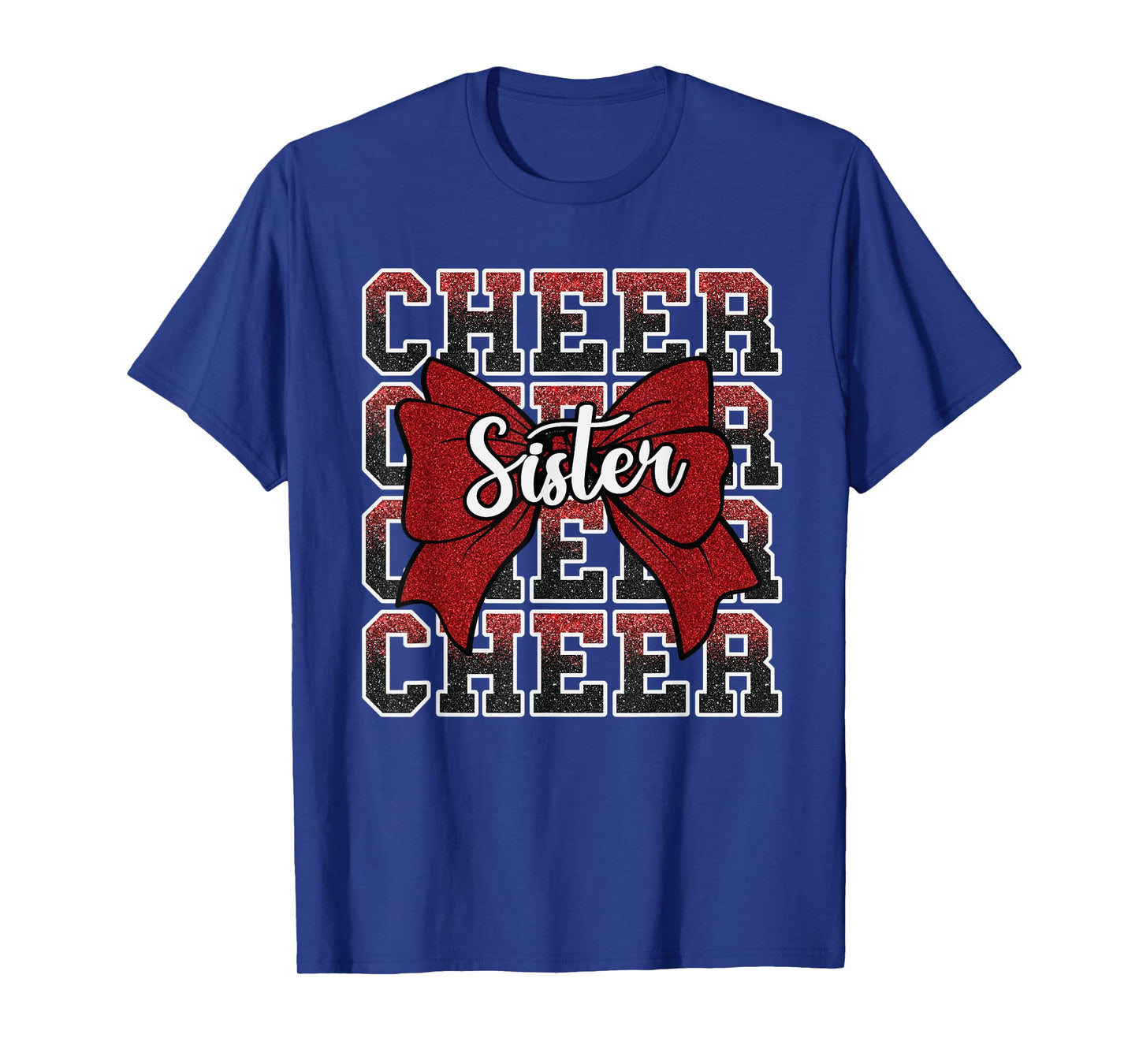 Coquette Cheer Sister Bow Sport Cheerleader Cheerleading Red T-Shirt