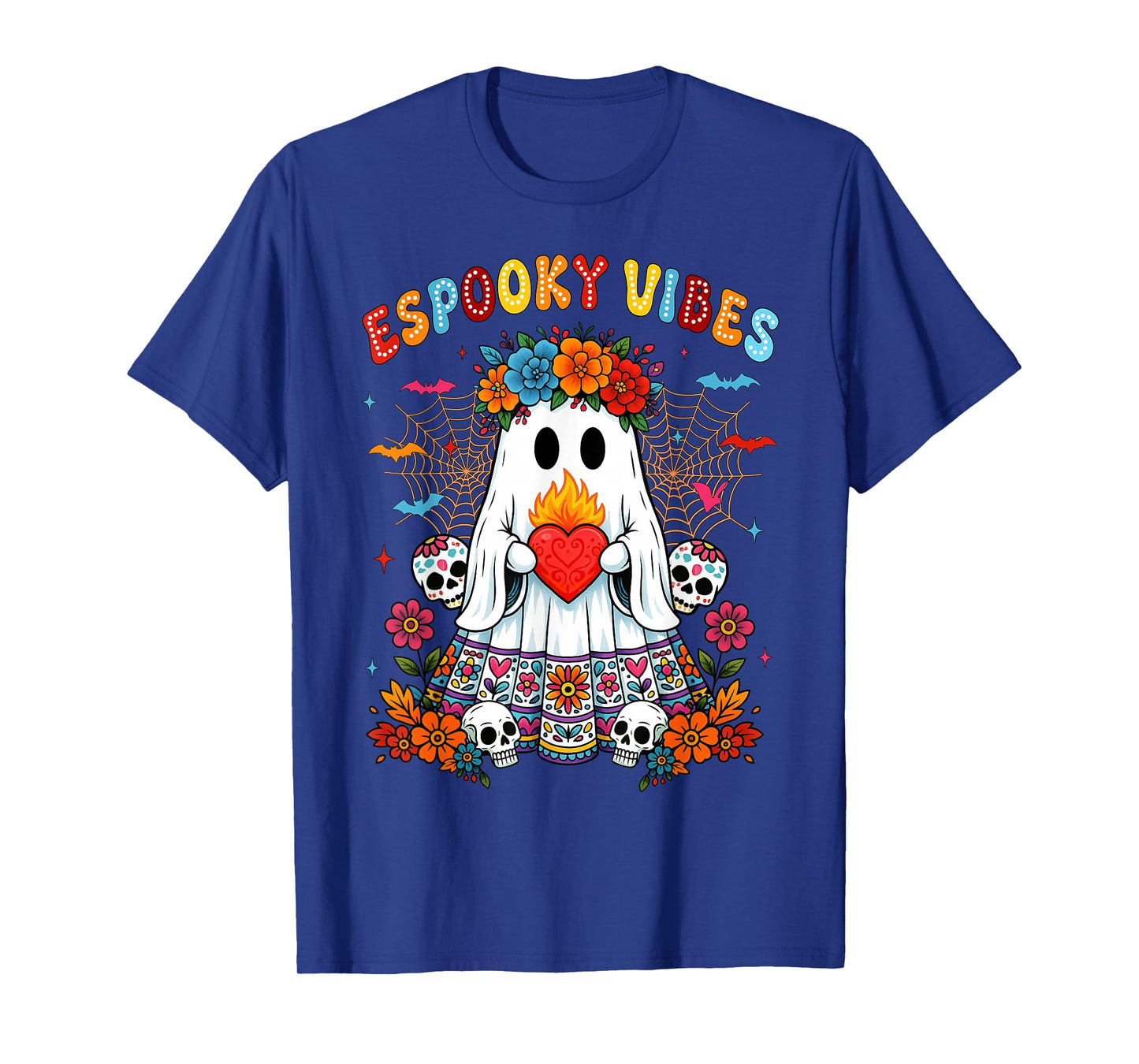 Espooky Vibes Day of The Dead Mexican Halloween Ghost Women T-Shirt