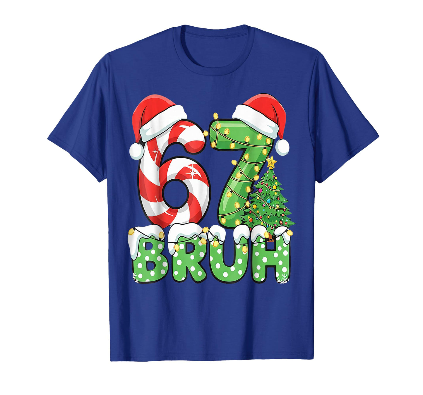 Six Seven 67 Funny Santa Bruh Christmas Meme T-Shirt
