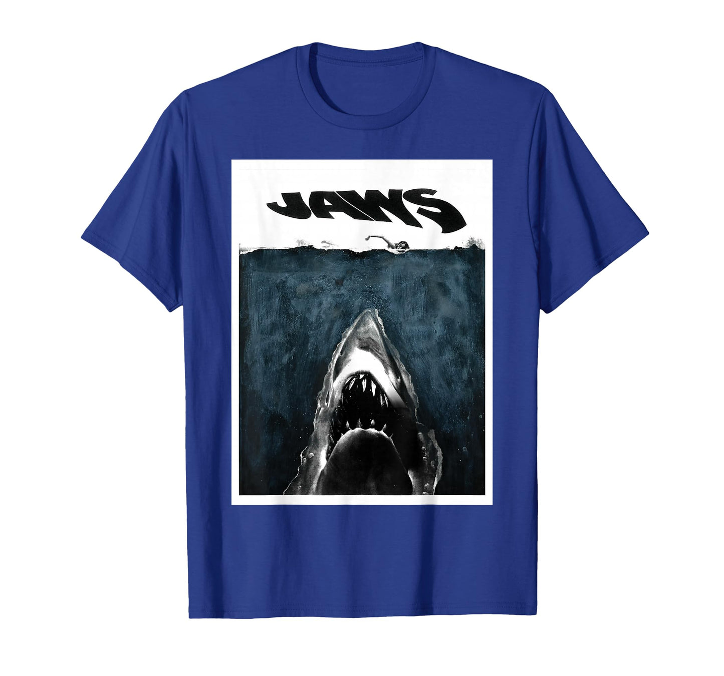 Jaws 50th Anniversary Poster Dark Water Terror 2-Sided T-Shirt