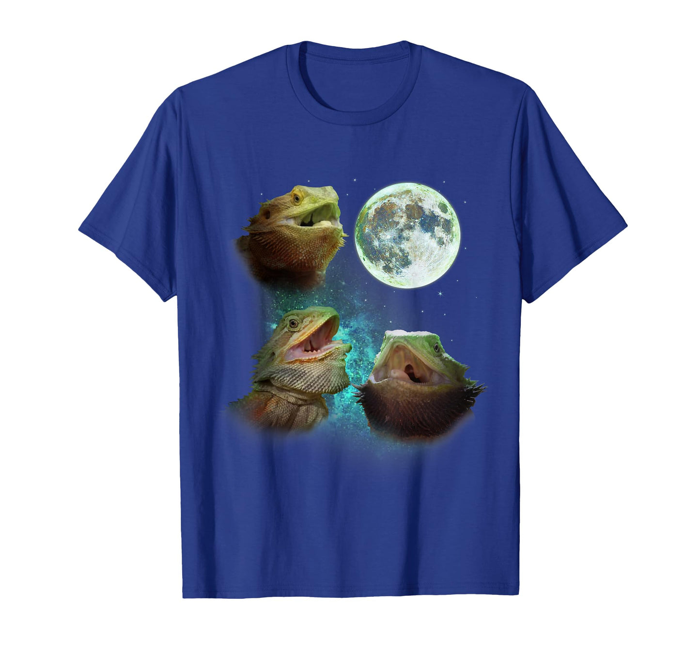 Three Bearded Dragons Howl At Moon 3 Wolfs - Wolves Parody T-Shirt