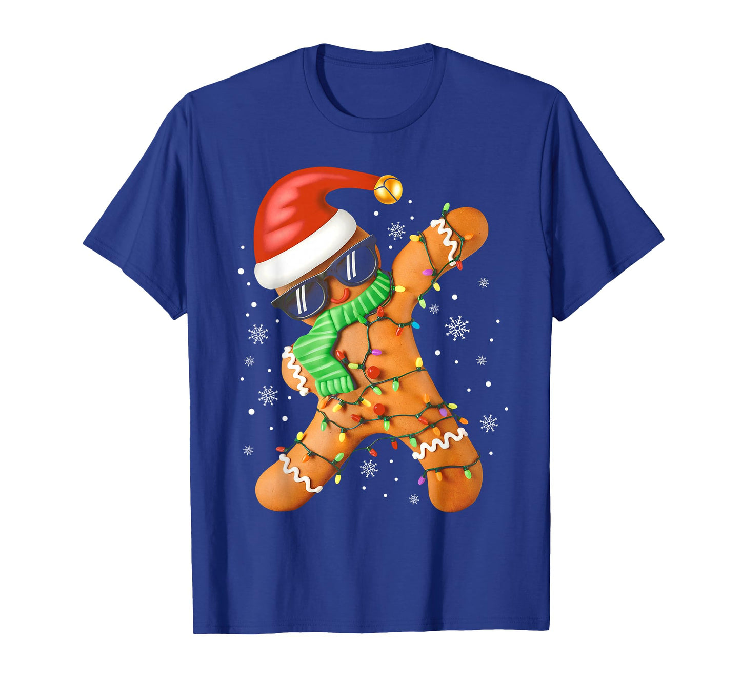 Funny Christmas Boys Kids Dabbing Gingerbread Xmas Pajamas T-Shirt