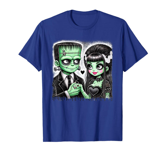 halloween lovers frankenstein skeleton for men women family T-Shirt