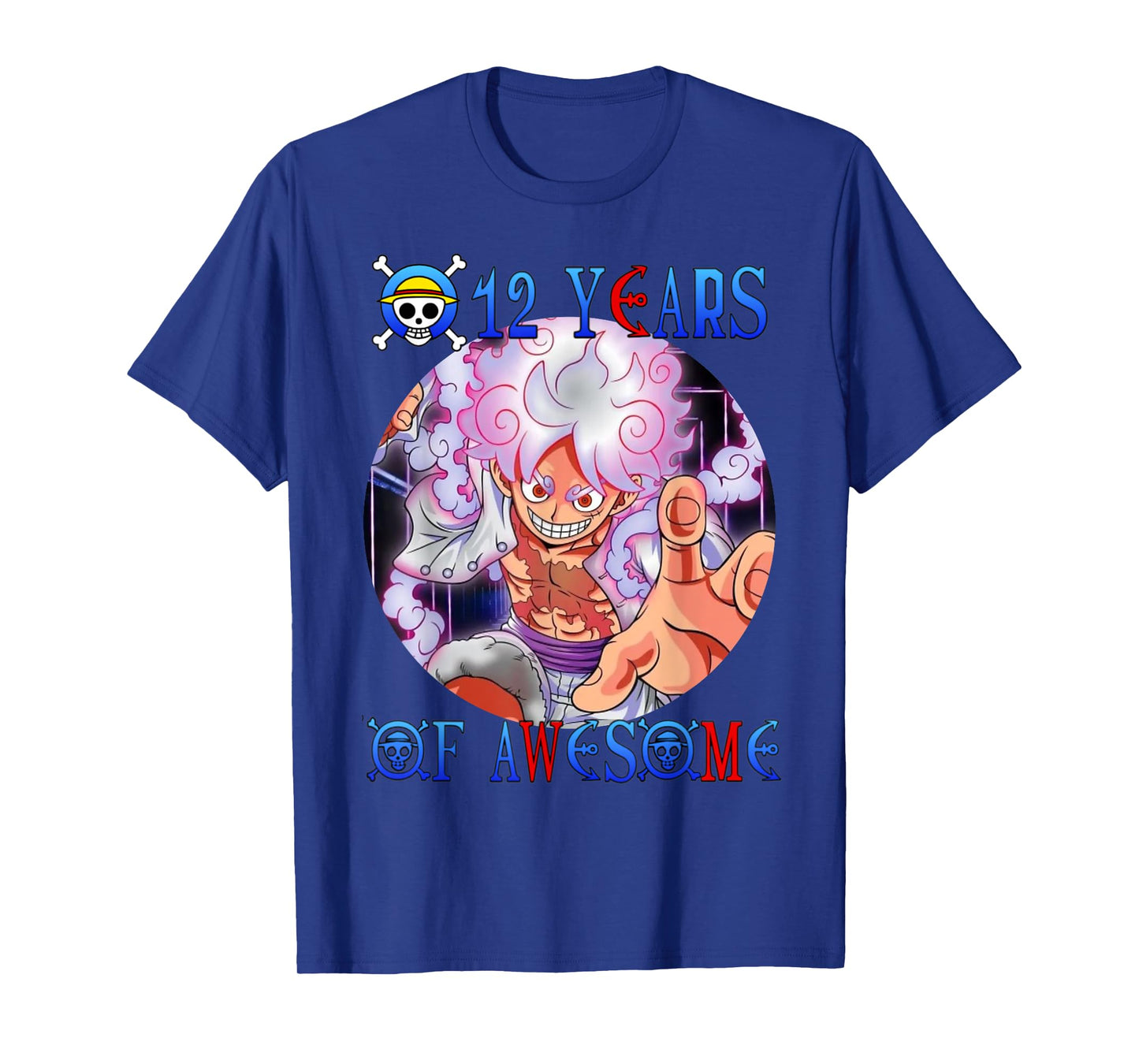 12 Years Of Awesome 12th Birthday Anime Birthday Theme T-Shirt