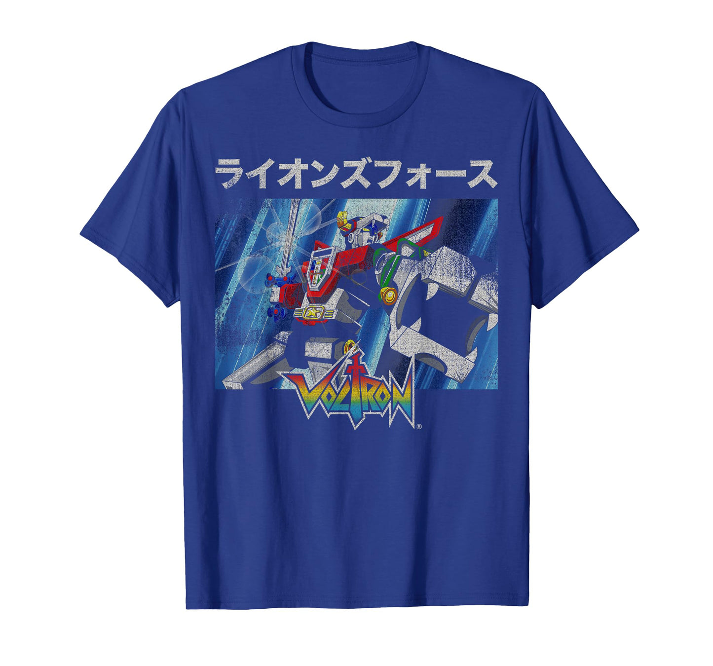 Voltron Defender of The Universe Kanji Action Scene Portrait T-Shirt
