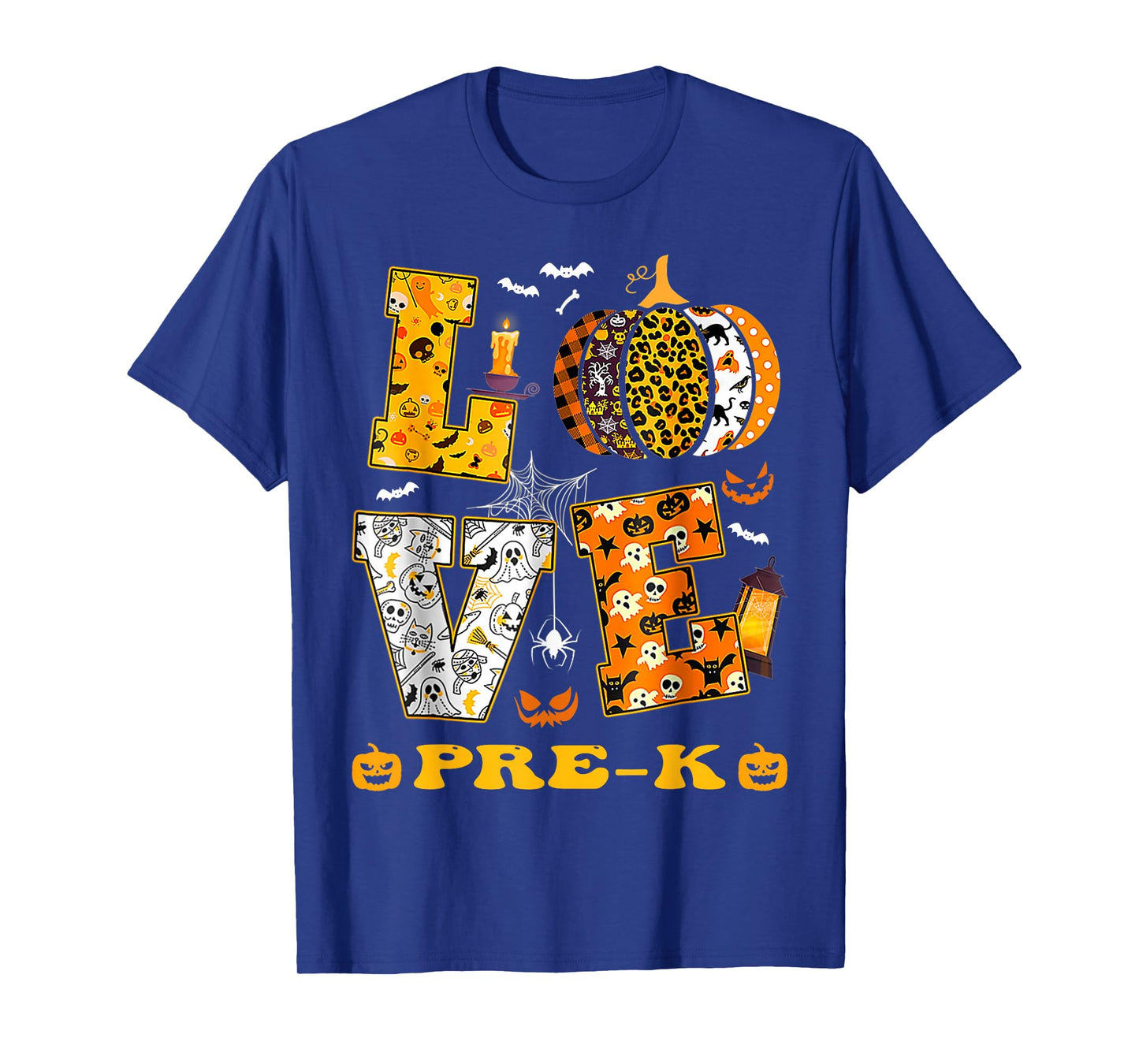 LOVE Pre-K Pumpkin Teacher Student Halloween Costume T-Shirt