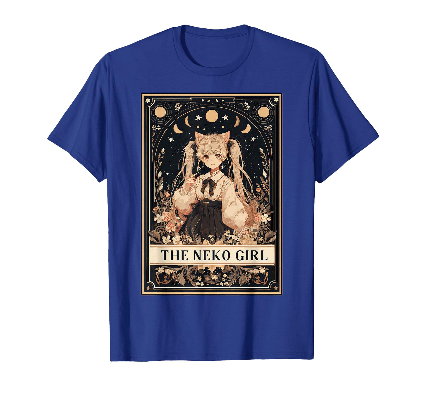 The Neko Girl Anime Manga Japanese Cat Girl Tarot Card T-Shirt