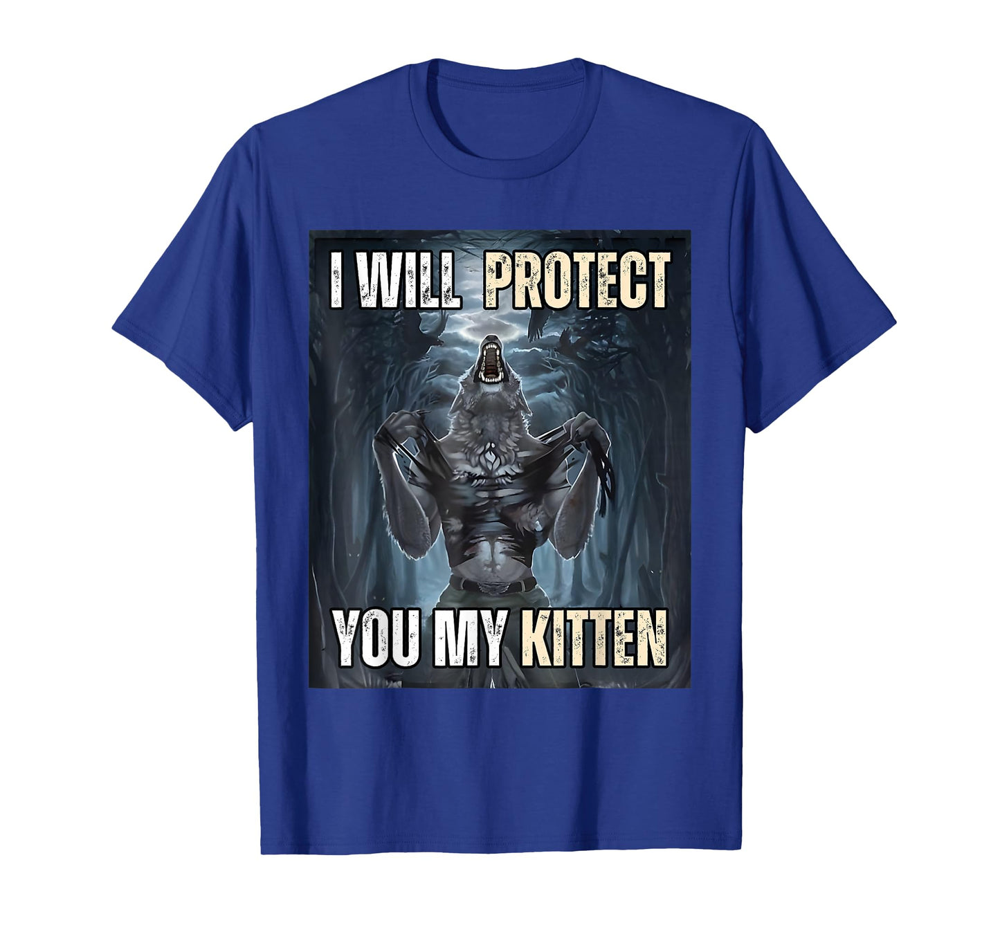 I'll protect you my kitten T-Shirt, Small, Black