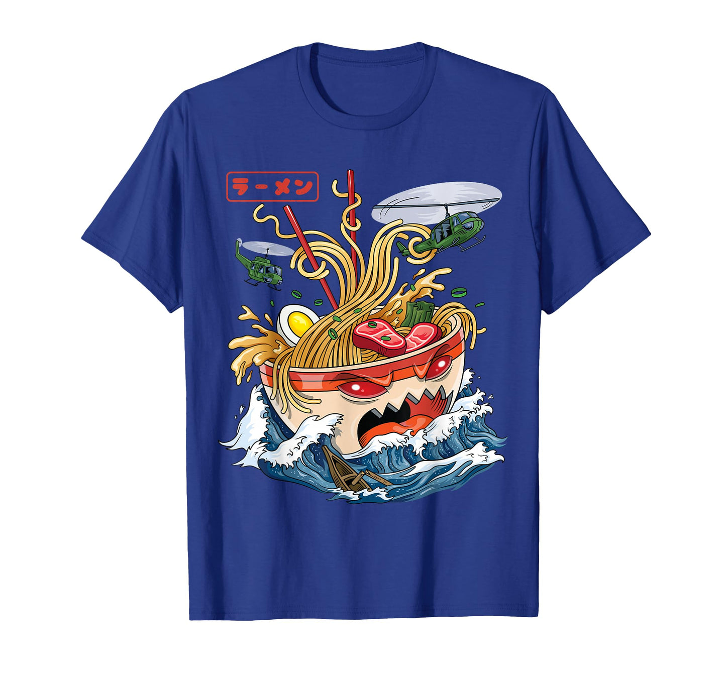 Great Ramen of Kanagawa Japanese Food Kaiju Kawaii Ramen T-Shirt