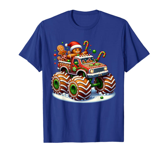 Funny Christmas Baking Cookies Truck Gingerbread Men Women T-Shirt