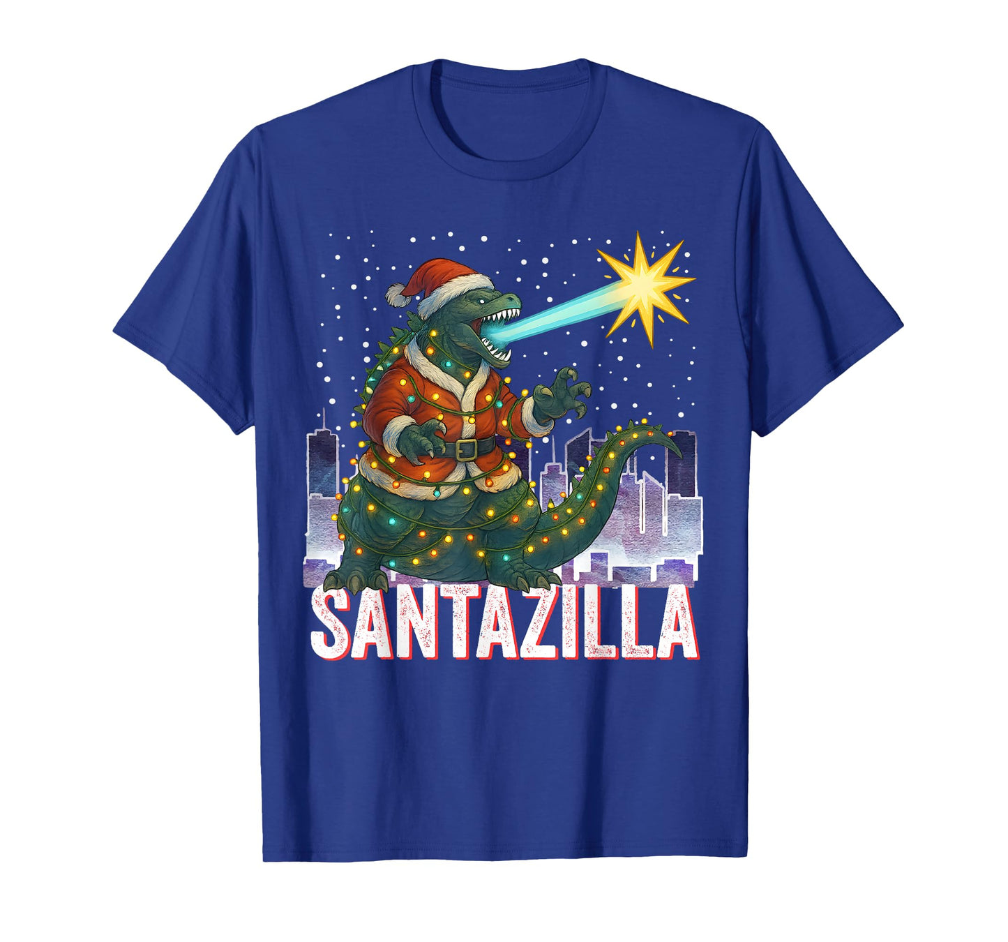 Kaiju Christmas Santazilla Japanese Monster Dinosaur Boy T-Shirt