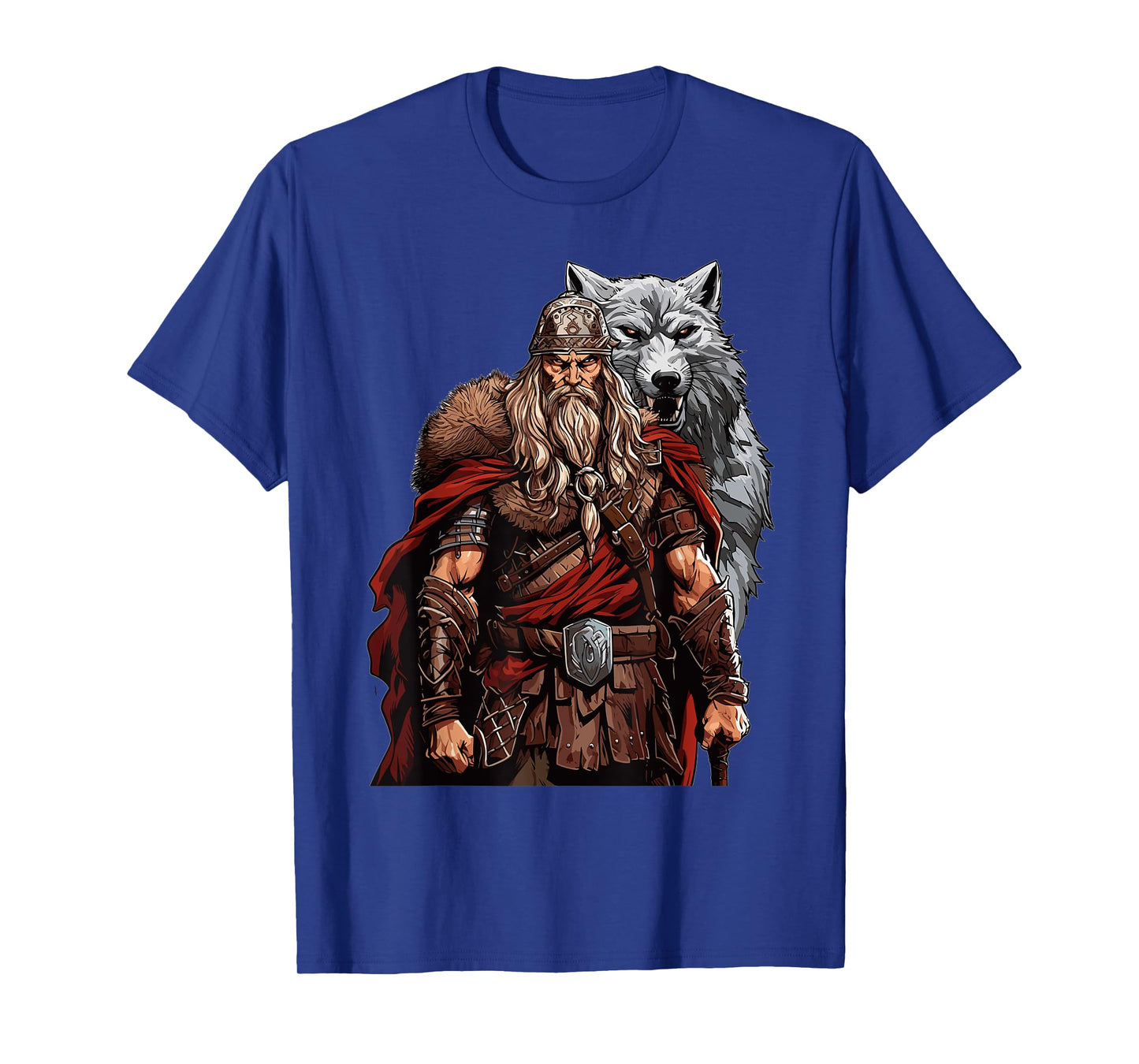 Viking Warrior With Wolf Norse Mythology T-Shirt