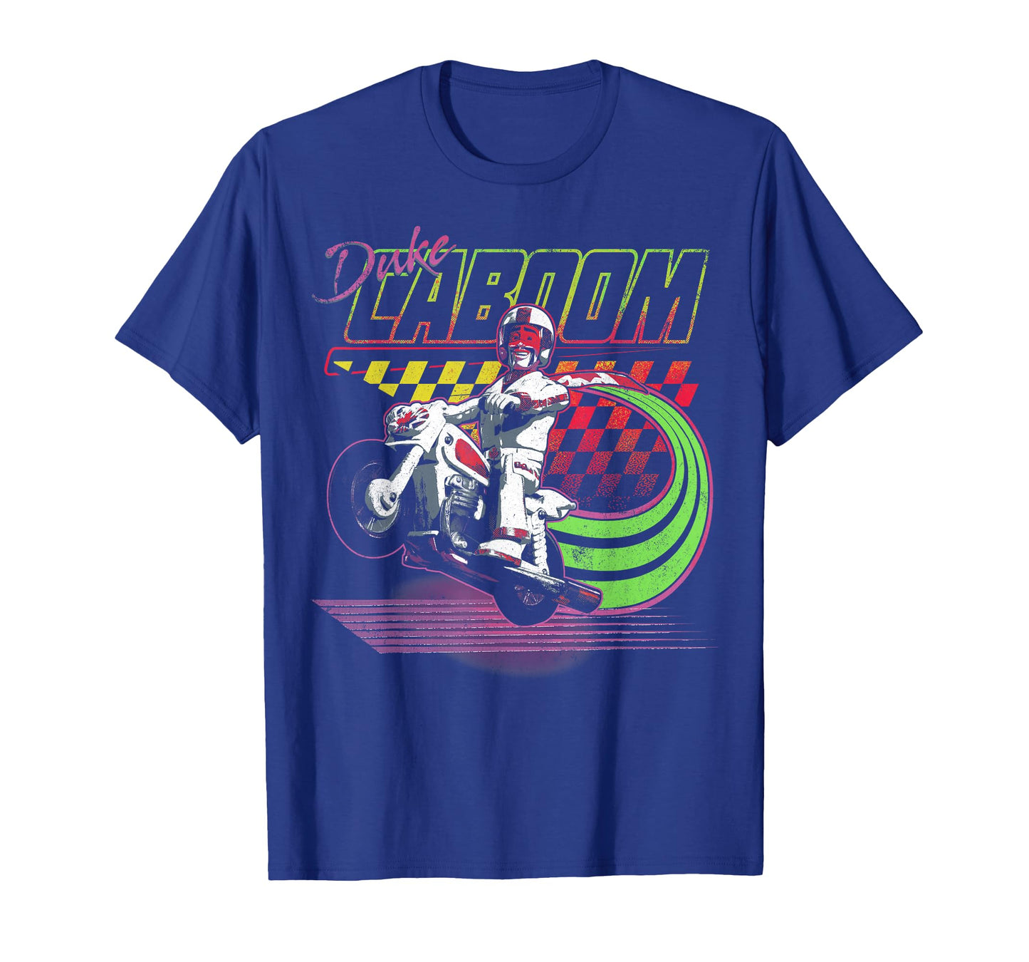 Disney Pixar Toy Story 4 Duke Caboom Neon Colors Poster T-Shirt