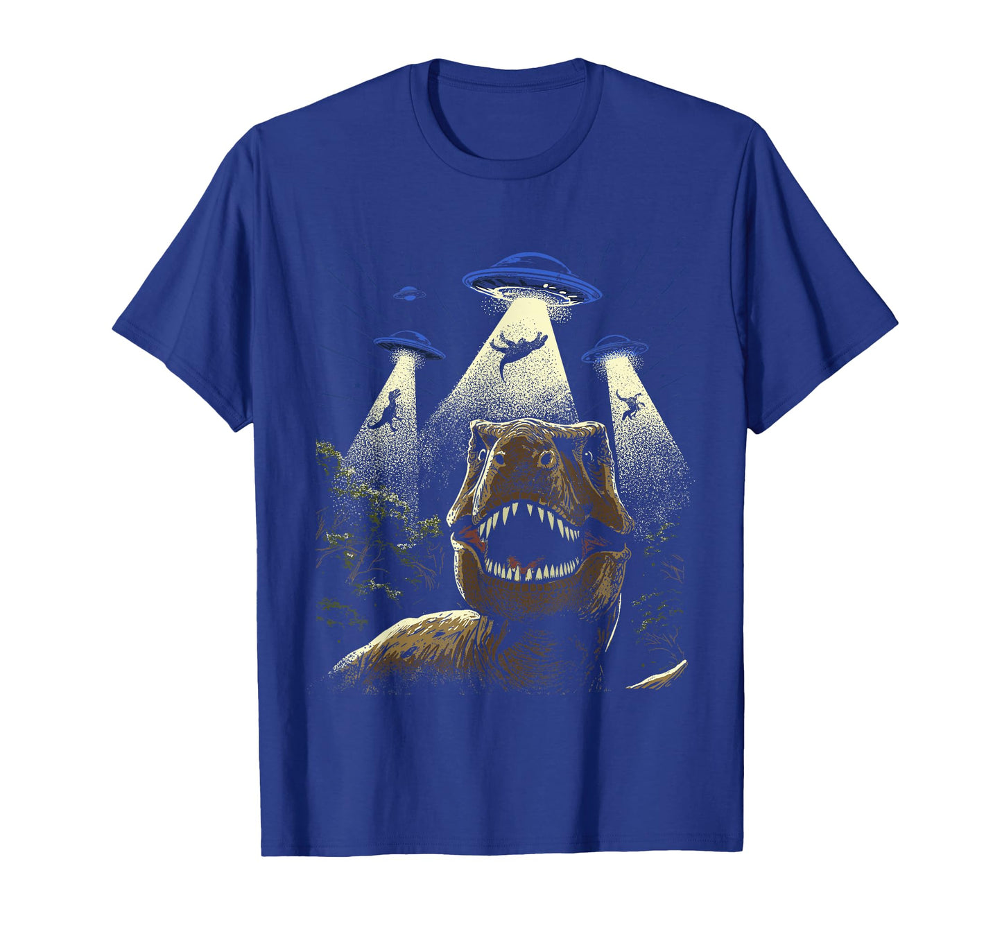 Alien Dinosaur Shirt T-Rex Dinosaur Selfie UFO Abduction T-Shirt