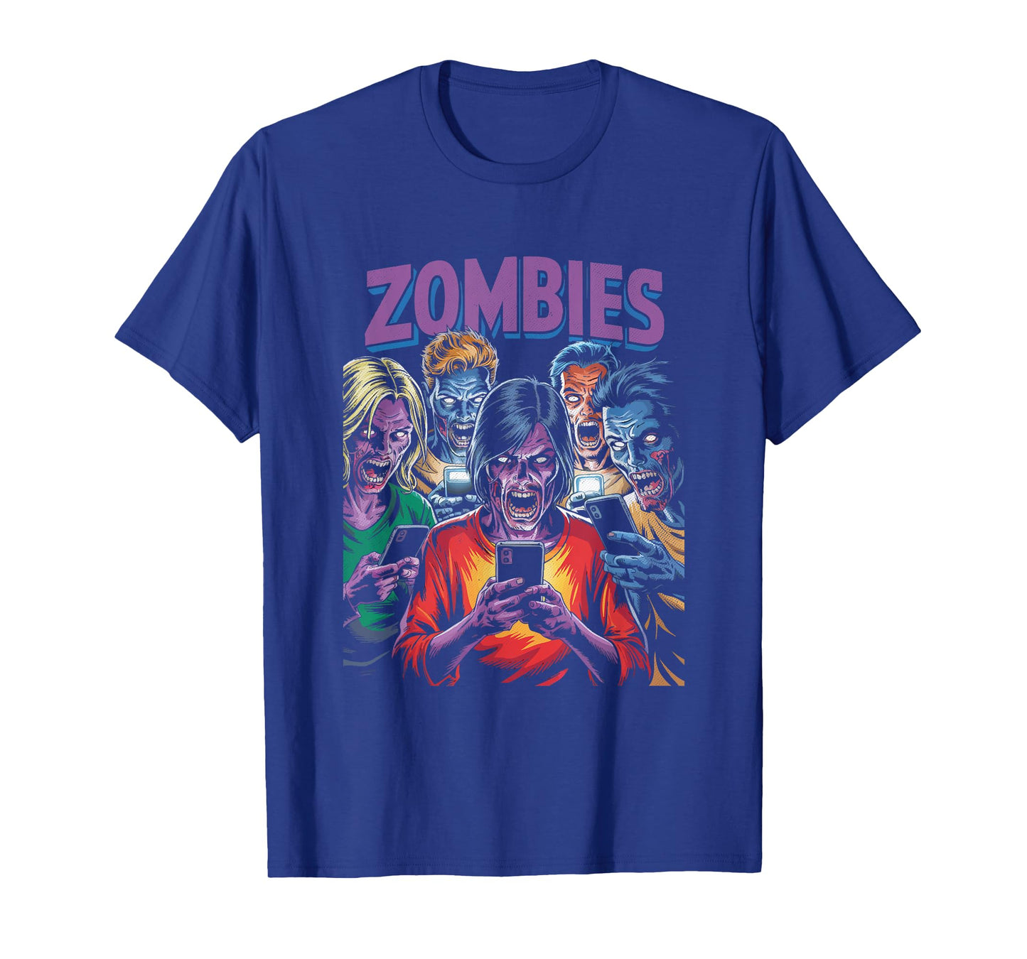 Cell Phone Zombies Funny Pop Culture T-Shirt
