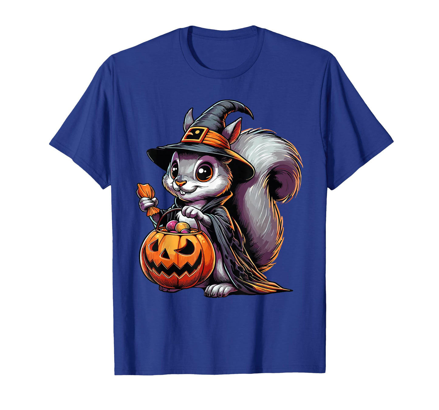 Squirrel Witch Scary Halloween Ghost Spooky Pumpkin Candy T-Shirt
