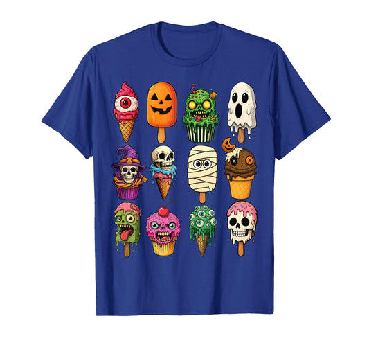 Halloween Ice Cream & Cupcake Monsters Funny Horror Scary T-Shirt