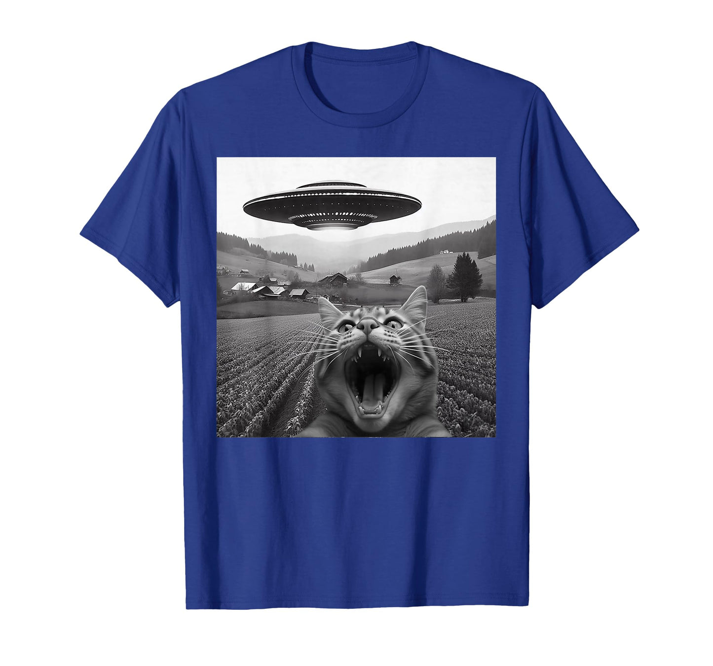 Cat Selfie with Alien Funny Cat for Men Women Kid T-Shirt