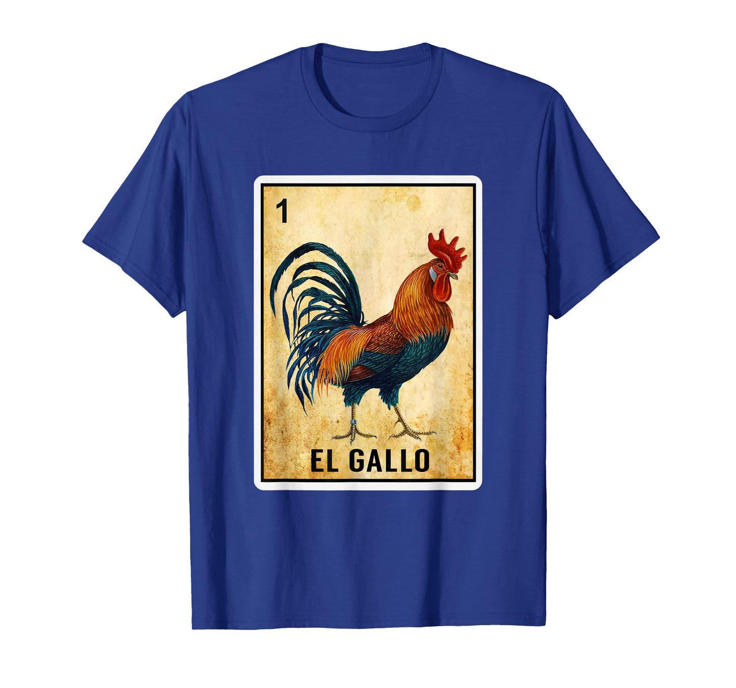 Mexican El Gallo Bingo Card Game Traditional Rooster Card T-Shirt