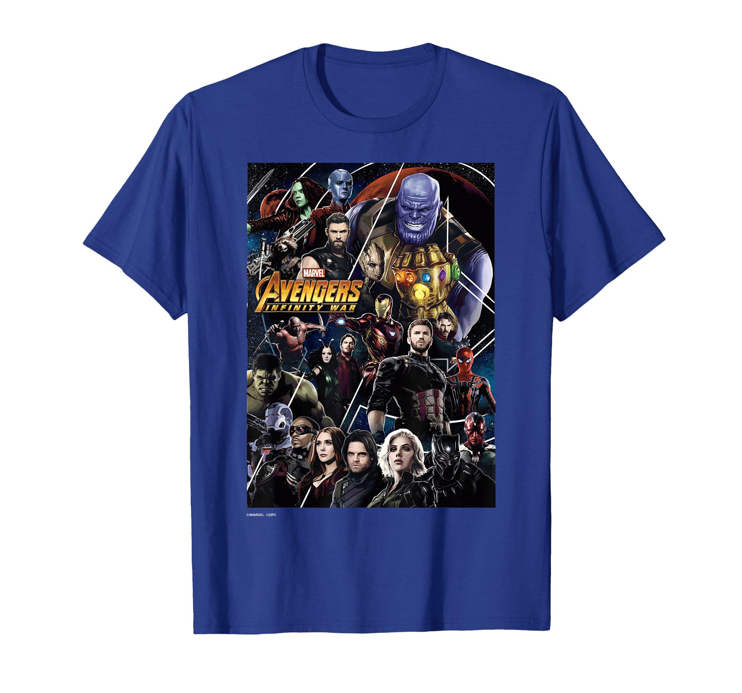 Marvel Avengers Infinity War Group Poster Graphic T-Shirt T-Shirt
