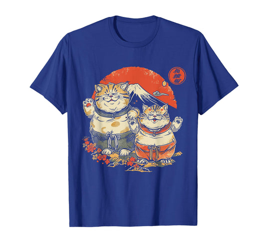 Japanese Sumo Cats Men Women Kids T-Shirt