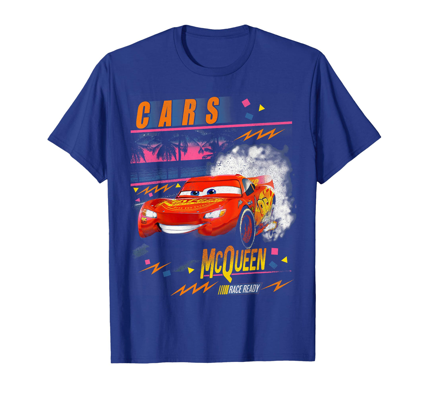 Disney Pixar Cars Lightning McQueen Palm Tree Sunset T-Shirt