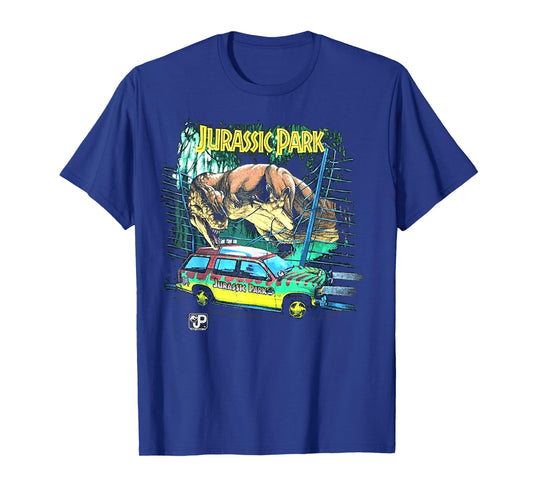Jurassic Park Vintage Safari Drive Scene T-Shirt