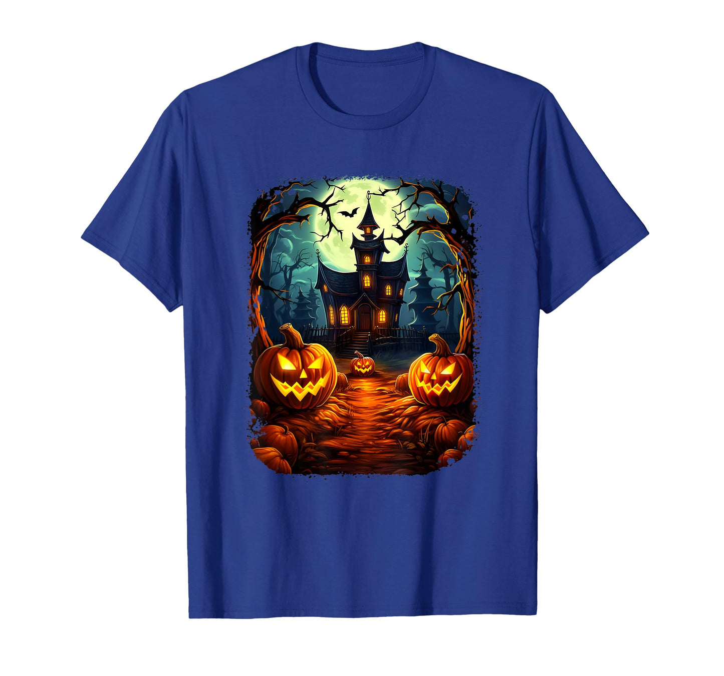 Halloween Haunted House Pumpkin Ghosts Spooky Season T-Shirt