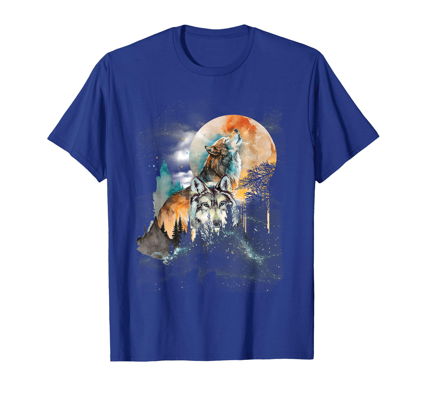 Wildlife The Mountain Wolf Native American Wolves Wolf Lover T-Shirt