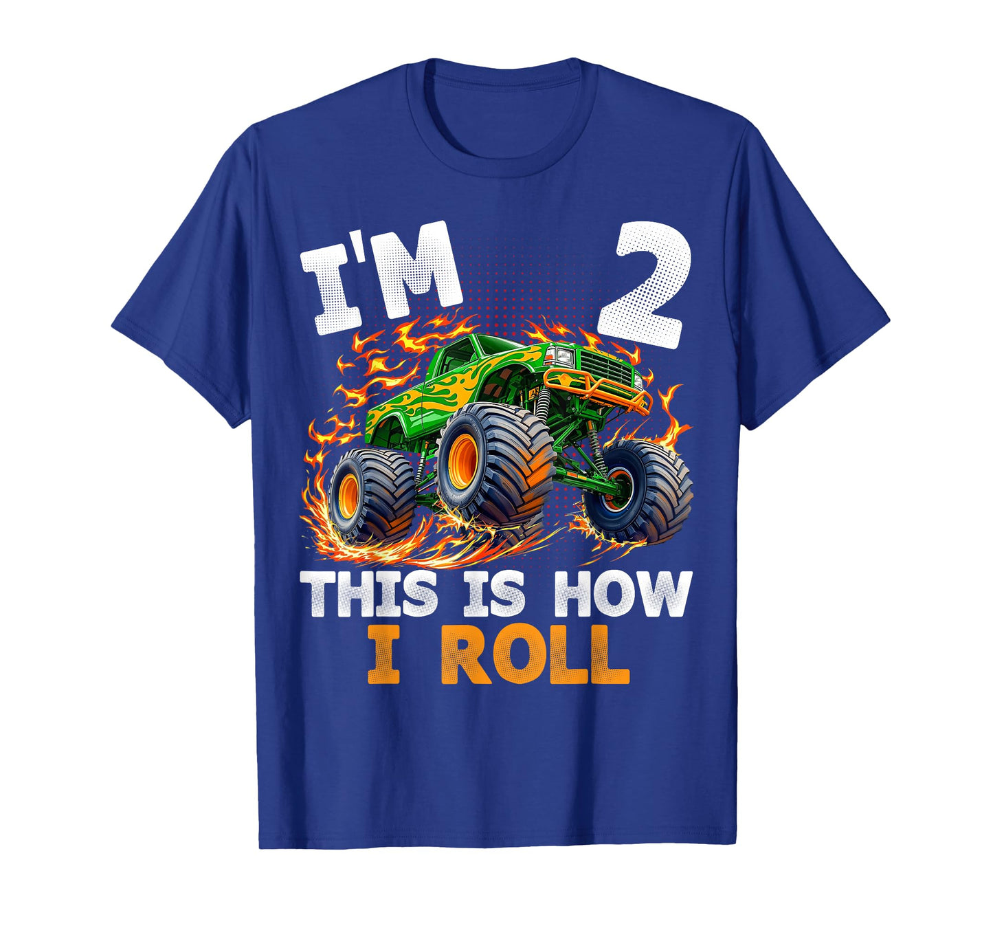 I'm 2 This is How I Roll Monster Truck 2nd Birthday Boys T-Shirt