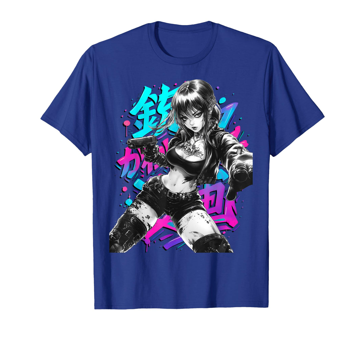 Anime Waifu Sketch Line Art Manga Graffiti Graphic T-Shirt