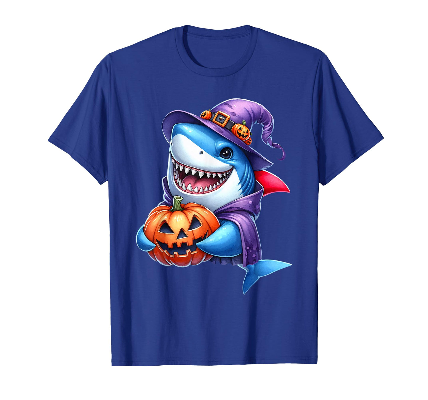 Shark Halloween Shark Lover Pumpkin Shark Halloween Boy Kids T-Shirt