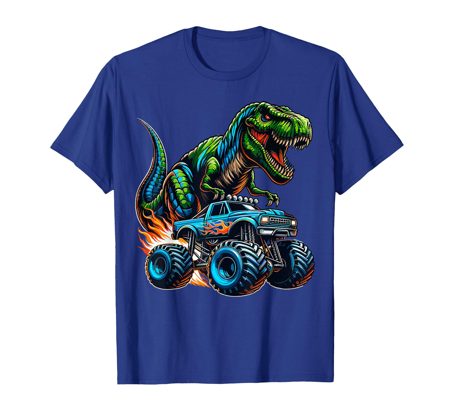 Monster Truck Boy Dinosaur Birthday Party Monster Truck T-Shirt