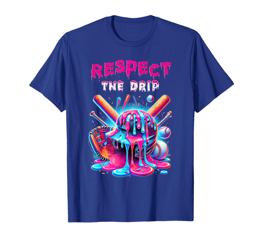 Baseball Drip Boys Ice Cream Drip Youth Respect The Drip T-Shirt