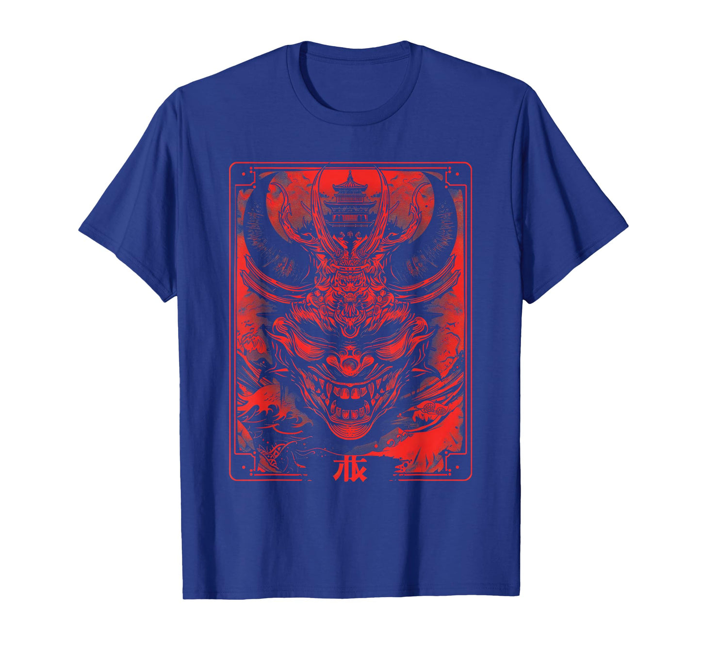 Anime Goth Japanese Oni Demon Beast Samurai Horror Art T-Shirt