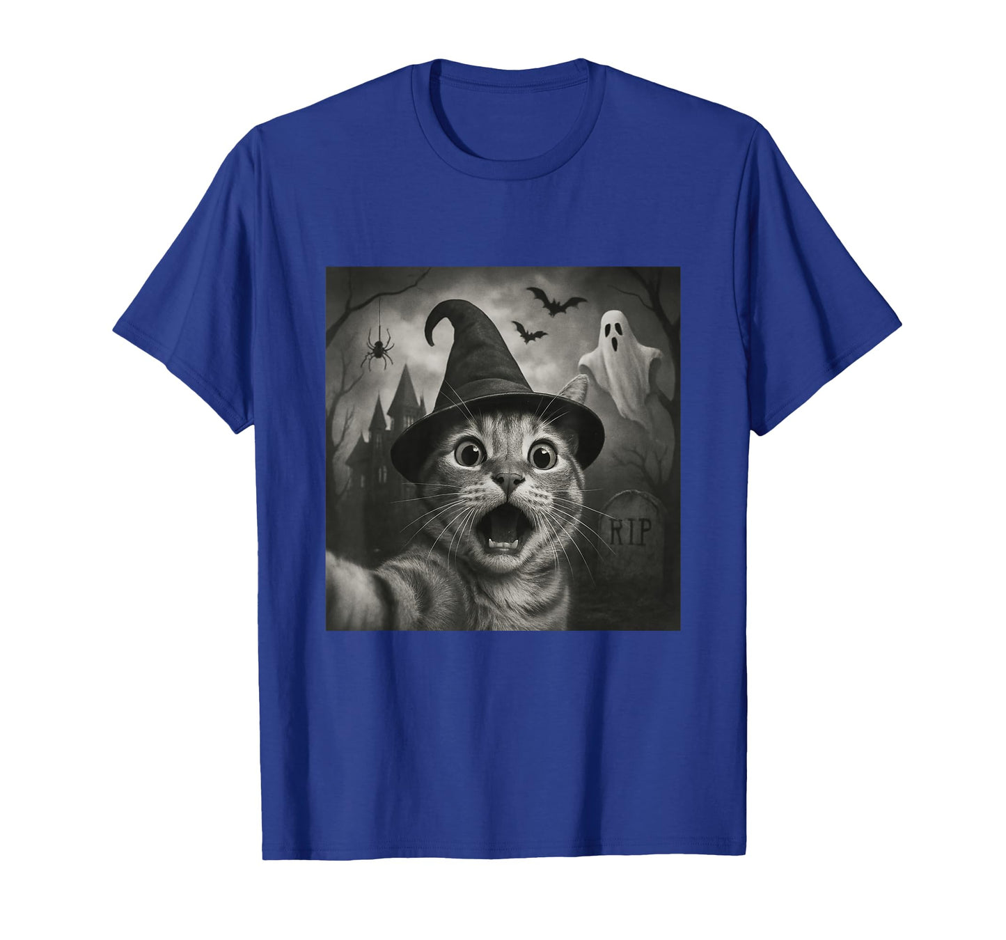 Halloween cat Taking Selfie Funny Spooky T-Shirt