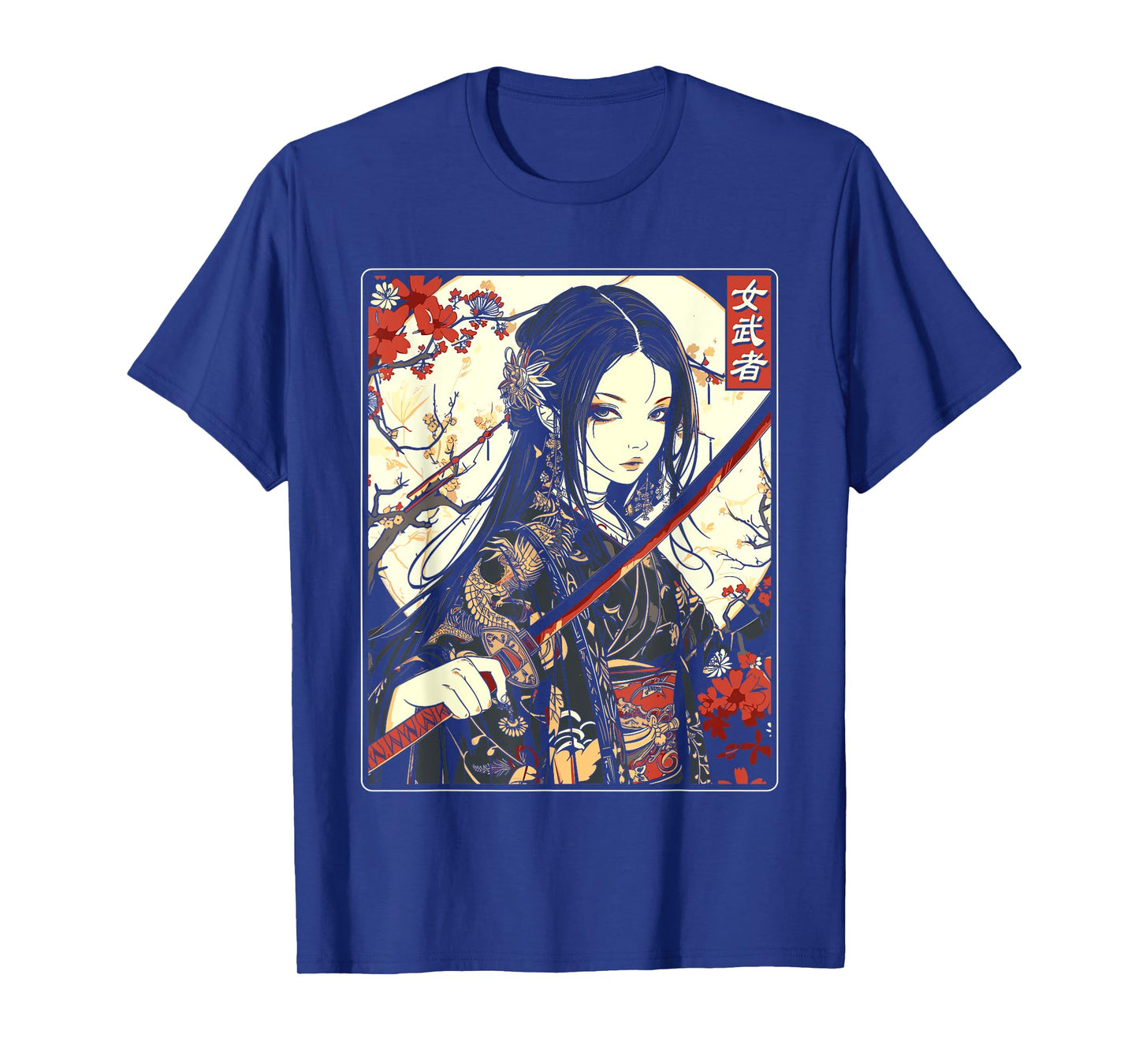 Japanese Gothic Samurai Art Woman With Katana Sword T-Shirt