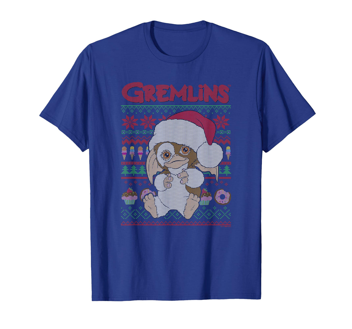 Gremlins Holiday Sweater Pattern Logo T-Shirt