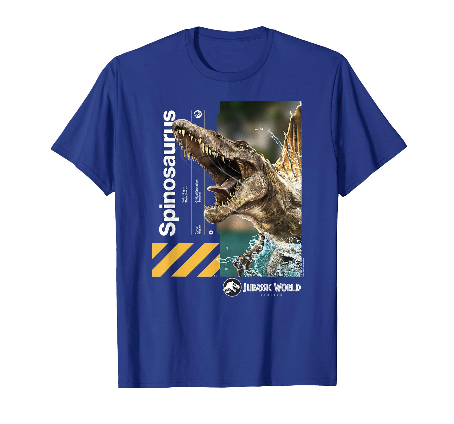 Jurassic World Spinosaurus T-Shirt, Unisex-Adults/Kids, Black, Small, Short Sleeve, Classic Fit, Cotton 80% Polyester 20%