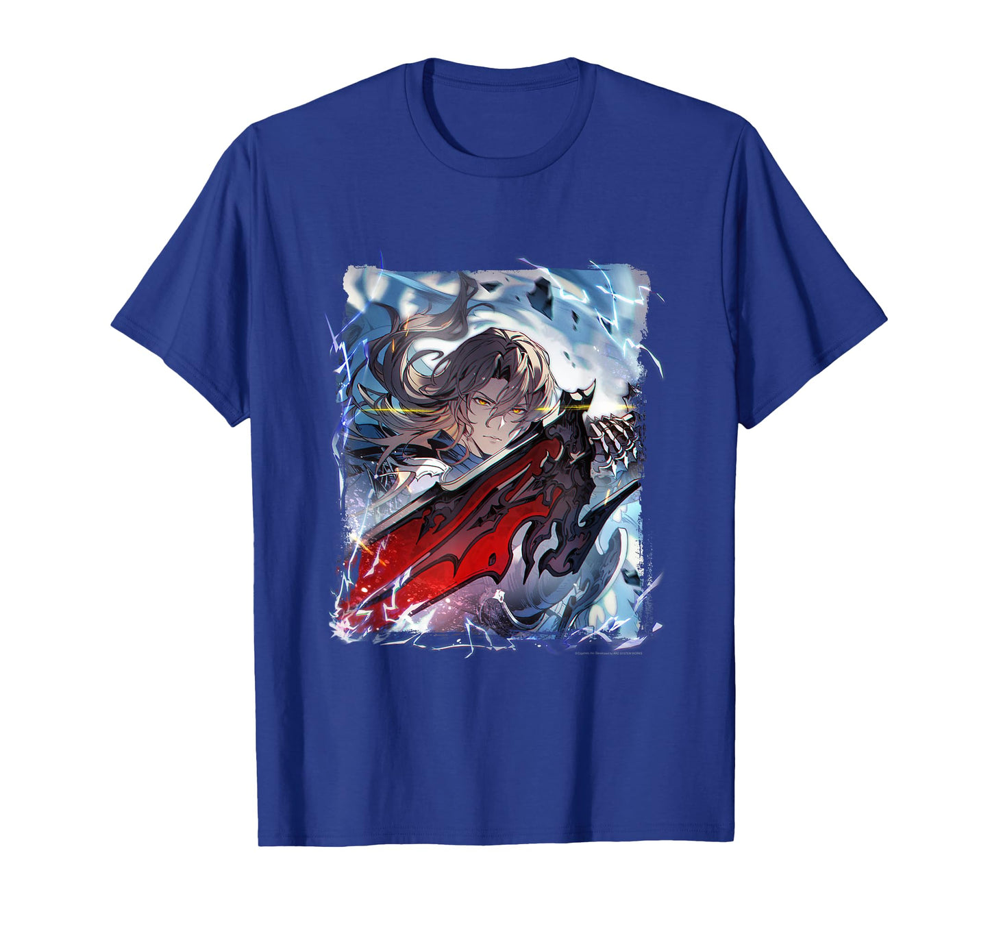 Cygames, Inc. Granblue Fantasy Versus: Rising Black Anime T-Shirt - Small - Short Sleeve - Unisex-Adults