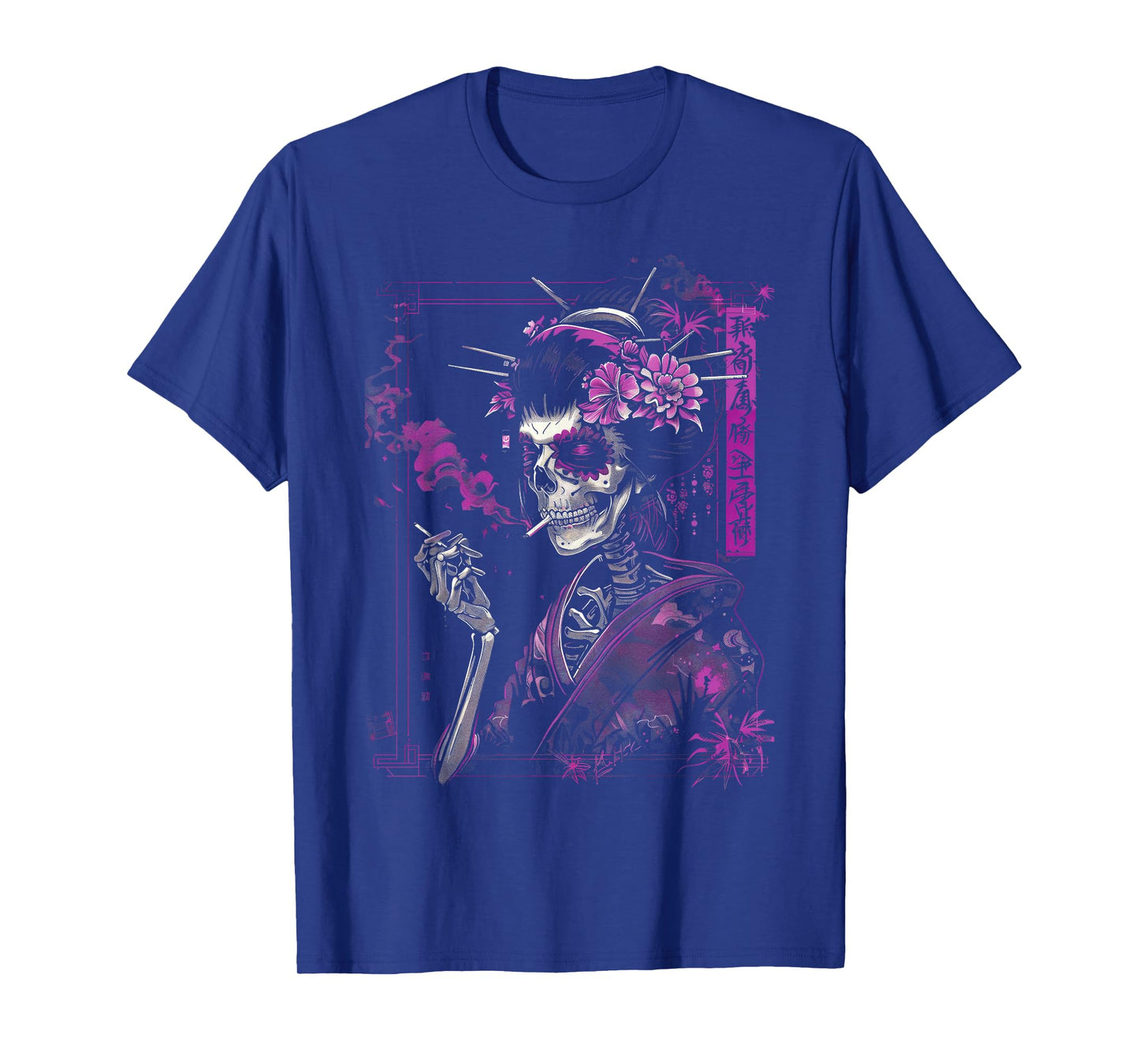 Anime Japanese Goth Cyberpunk City Skull Vintage Gothic T-Shirt