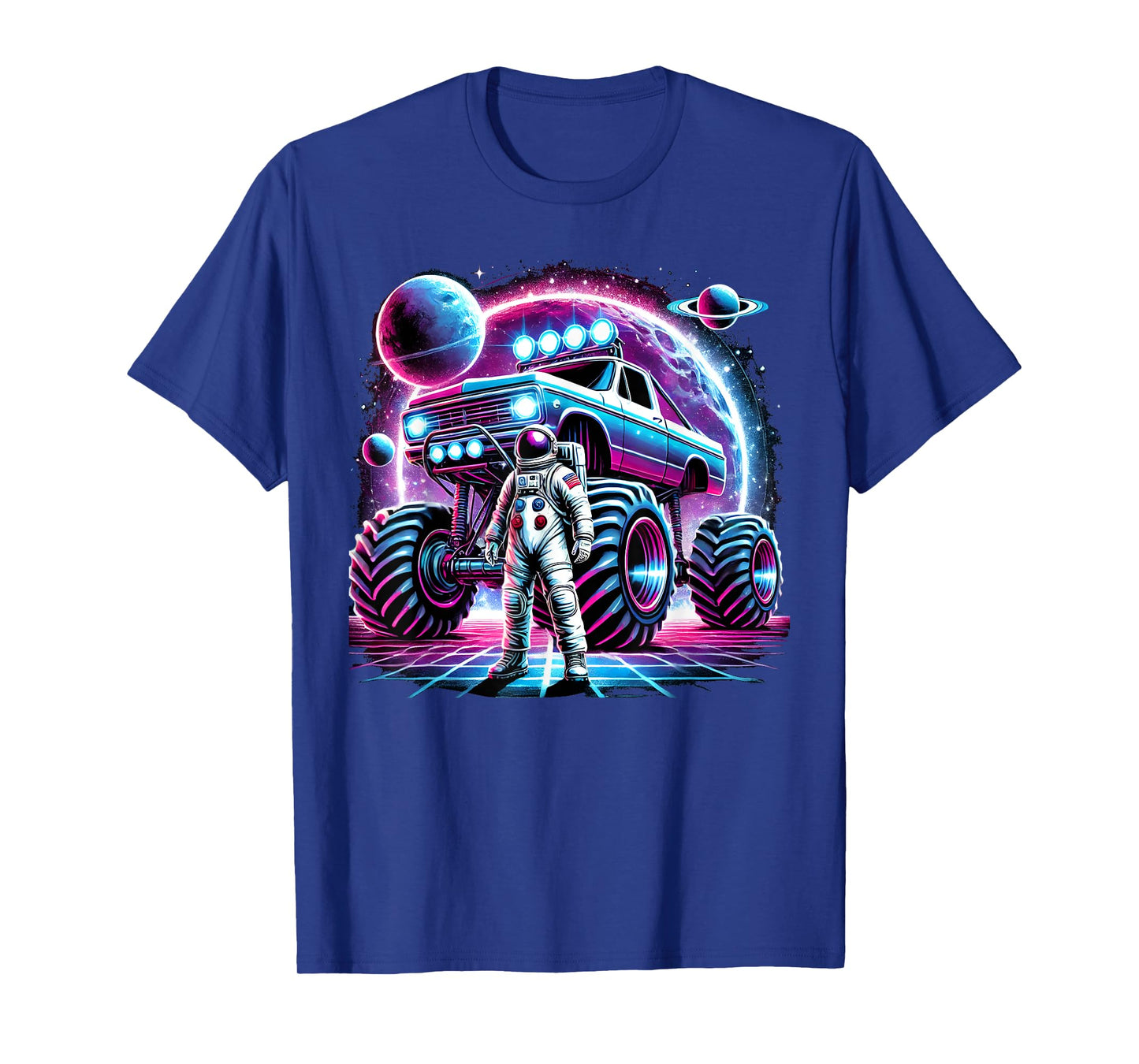Astronaut Cosmic Space Adventure Monster Truck Astronomy T-Shirt